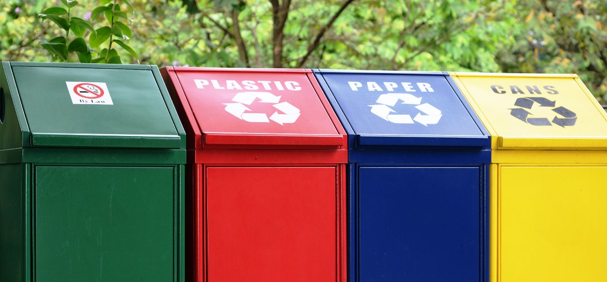 The rubbish bins every week. Waste segregation.